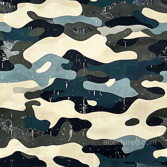 Coastal Camouflage PBR Texture with Organic Patches and Worn Paint Color Camouflage texture preview