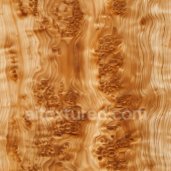 seamless Seamless 3D PBR Wood Burls Texture in Warm Honey Brown with Distinctive Grain Patterns texture 8k free download PBR