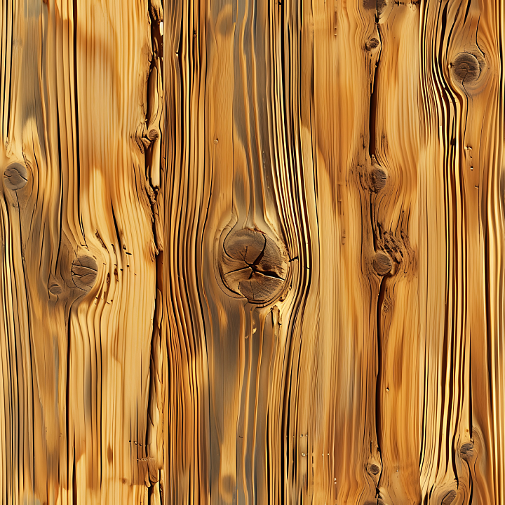 Weathered Pine Wood Planks with Distinct Knots and Grain seamless PBR texture preview