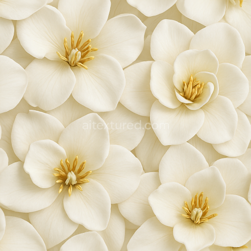 Seamless 3d texture pbr 8k gardenia flower flower petals closeup flower arrangement photorealistic