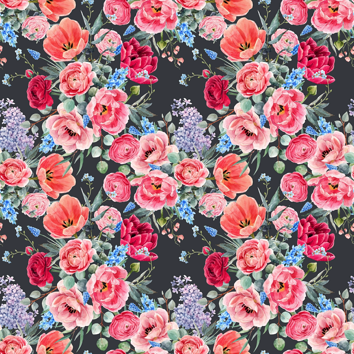 Featuring Vibrant Pink Flower Floral Fabric Pattern seamless PBR texture preview