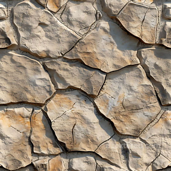 Stone Texture of Cracked Dry Earth Ground with Weathered Clay Crust Stone texture preview