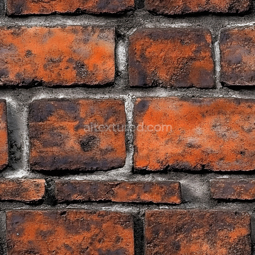 Seamless 3D PBR Cracked Brick Wall Texture with Rough, Weathered Surface