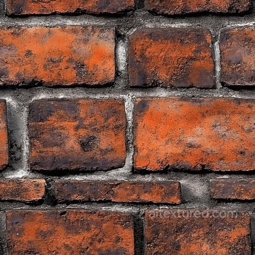 Cracked Brick Wall Texture with Rough, Weathered Surface seamless Brick PBR texture