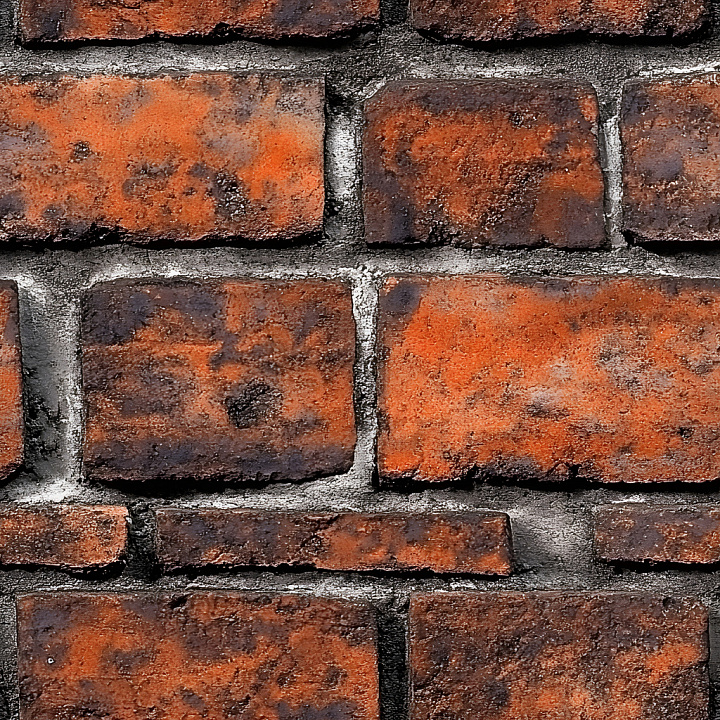 Cracked Brick Wall with Rough, Weathered Surface seamless PBR texture preview