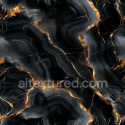 seamless Seamless 3D Black Marble PBR Texture with Luxurious Gold Vein Swirls texture 8k free download PBR
