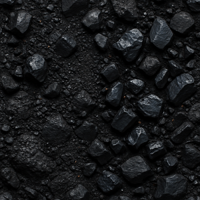 Seamless PBR Coal Textures for Realistic 3D Surfaces