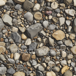 seamless Seamless 3D Pebble Ground PBR Texture Featuring Mixed Smooth and Rough Stones texture 8k free download PBR