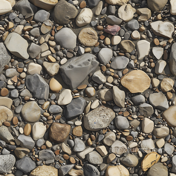 Pebble Ground PBR Texture Featuring Mixed Smooth and Rough Stones Stone texture preview