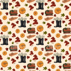 seamless Seamless 3D PBR Texture Featuring Autumnal Thanksgiving Elements Pattern texture 8k free download PBR