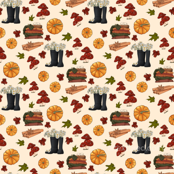 Featuring Autumnal Thanksgiving Elements Pattern Thanksgiving texture preview