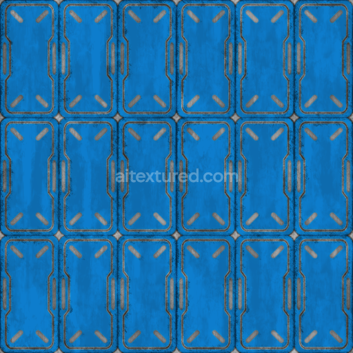 Corrugated Geometric Metal Metallic Panel Pattern Sci — Seamless PBR Texture