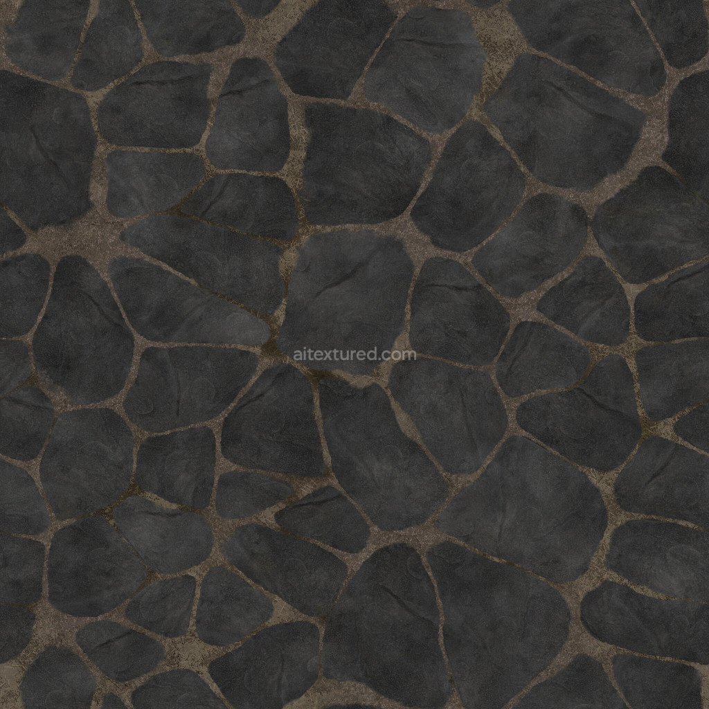 Seamless dark stone tile texture for 3D applications