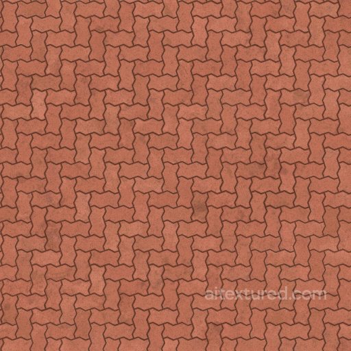 Zig Zag Unipaver Concrete Bricks in Herringbone | Free PBR seamless Brick PBR texture