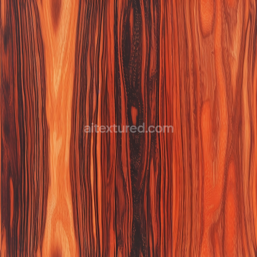 Seamless 3D PBR Texture of Exotic Redwood Planks with Deep Grain and Vibrant Reds