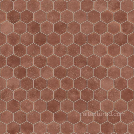 Hexagonal Light Brown Terracotta Tiles | Free PBR Tile texture preview
