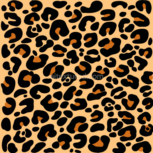 Seamless 3D PBR Leopard Print Fabric Texture with Distinctive Black and Brown Spots