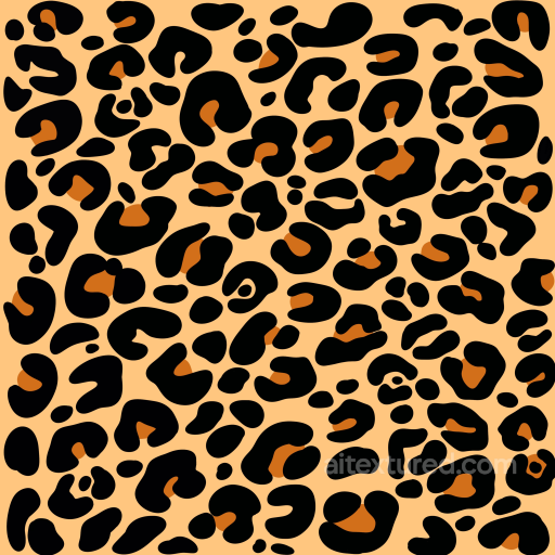 Leopard Print Fabric Texture with Distinctive Black and Brown Spots seamless Leopard Print PBR texture