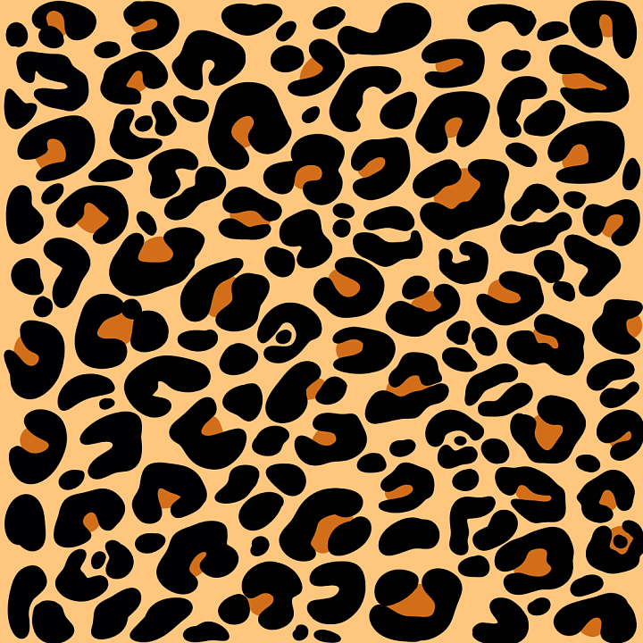 Leopard Print Fabric with Distinctive Black and Brown Spots seamless PBR texture preview