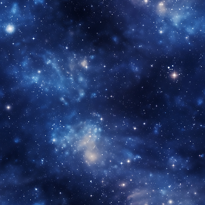 Space Featuring Deep Blue Starfield with Nebula Haze seamless PBR texture preview