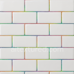 seamless Seamless 3d texture pbr 8k subway tiles mosaic with white tiles and glossy finish texture 8k free download PBR