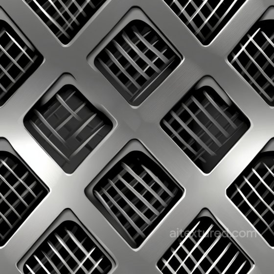 Brushed Steel Metal Grate PBR Texture with Grid Pattern Metal texture preview