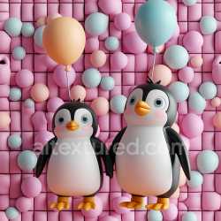 seamless Seamless 3D Inflated Quilted Rubber Panels PBR Texture in Pink with Pastel Bubbles texture 8k free download PBR