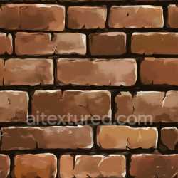 seamless Seamless 3D PBR Texture of Cracked Brown Brick Wall with Weathered Surface texture 8k free download PBR