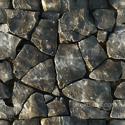 Slate Rock Ground PBR Texture with Rough, Weathered Flats seamless Stone PBR texture