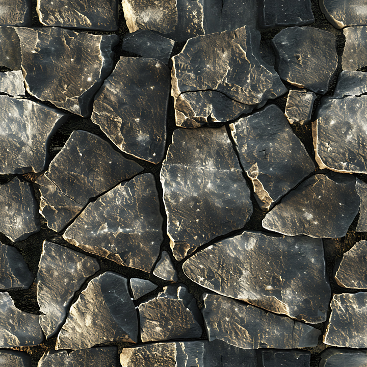 Slate Rock Ground with Rough, Weathered Flats seamless PBR texture preview