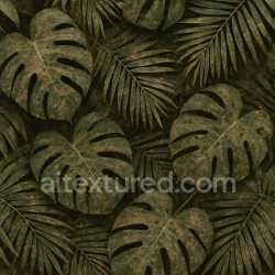 seamless Dirty Tropical Leaves Texture Seamless texture 8k free download PBR