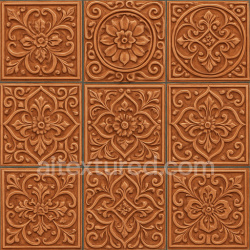 seamless Ornate Terracotta Tile Texture Seamless 1024X1024 texture 1024x1024 free download PBR