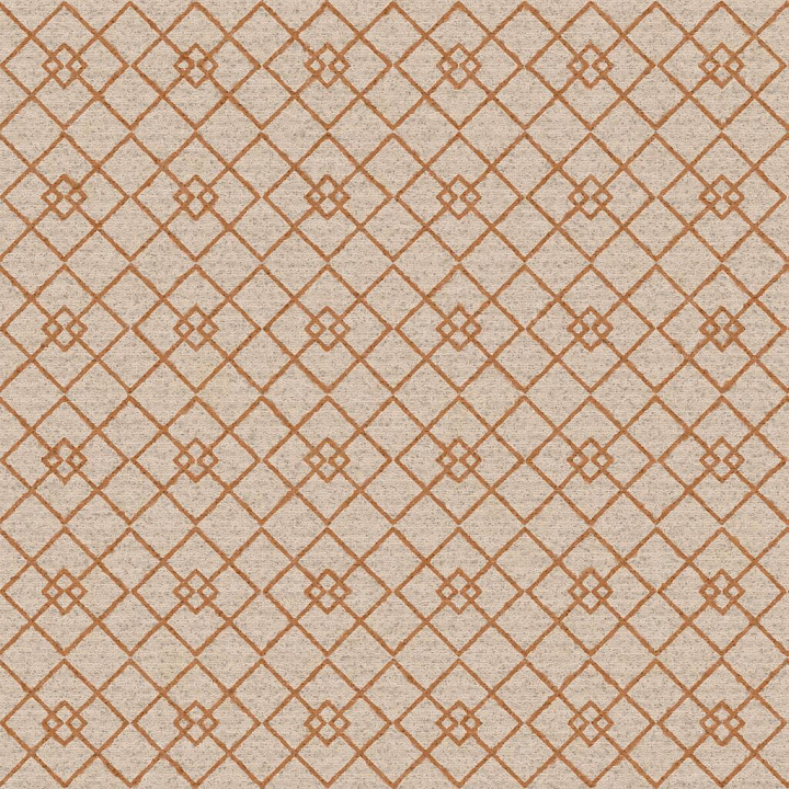 Beige Rug (Carpet) with Orange Diamond Pattern seamless PBR texture preview