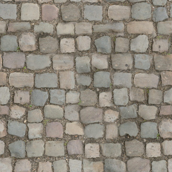 Cobblestone Floor Cobblestone - Cobblestone Smooth Smooth Old Moss Asph… seamless PBR texture preview