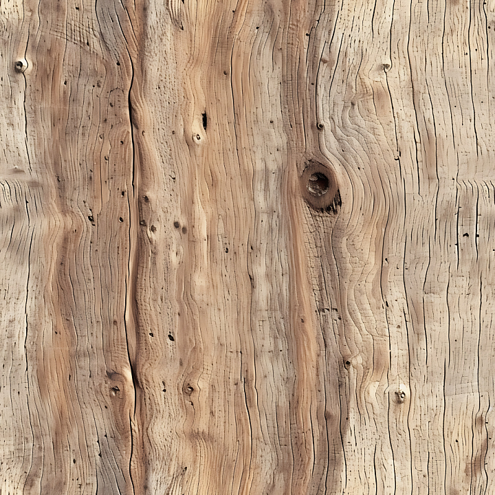 Weathered Pine Wood with Natural Knots and Grain seamless PBR texture preview