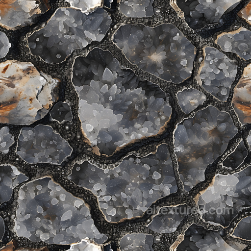 Polished Agate Stone Texture with Layered Crystalline Details seamless Stone PBR texture