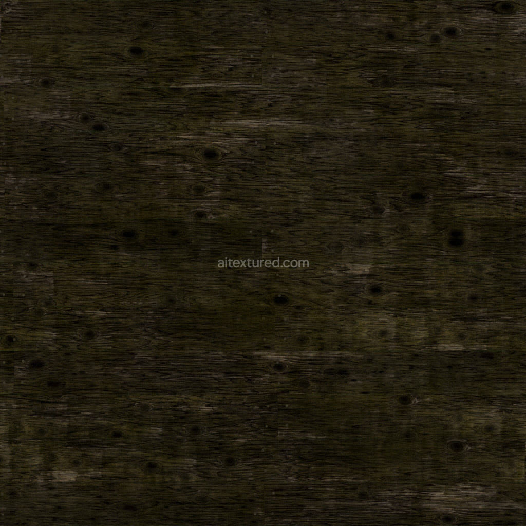 Seamless PBR texture of dark wooden planks
