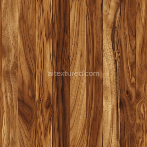 Seamless 3D PBR Texture of Exotic Acacia Wood Floor with Natural Grain and Warm Tones