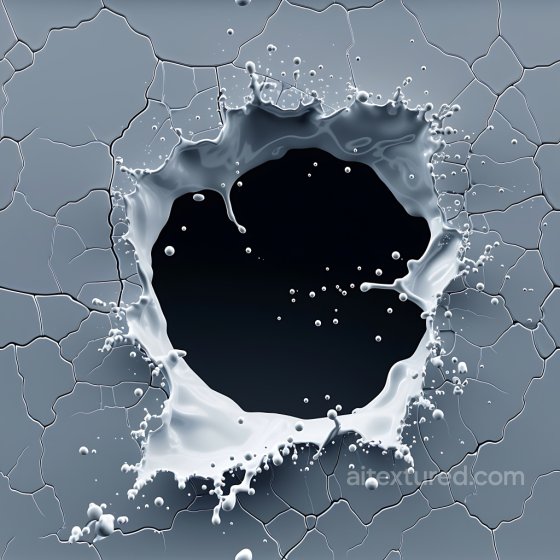cracked paint PBR texture with large splash hole and fine fissures Cracked & Holes texture preview