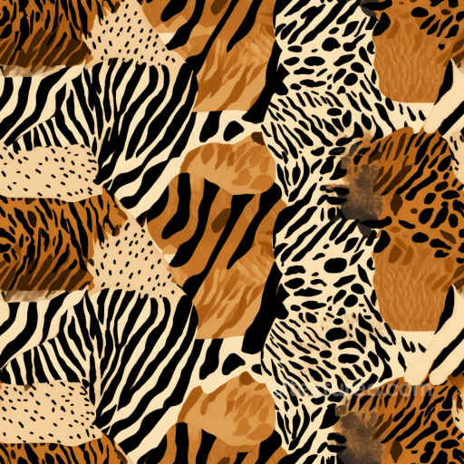 Featuring Mixed Animal Prints in Warm Tones seamless Leopard Print PBR texture