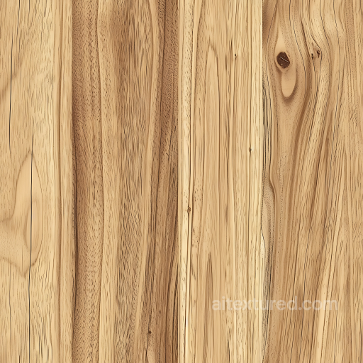 Hickory Wood PBR Texture with Natural Grain and Knots seamless Wood PBR texture