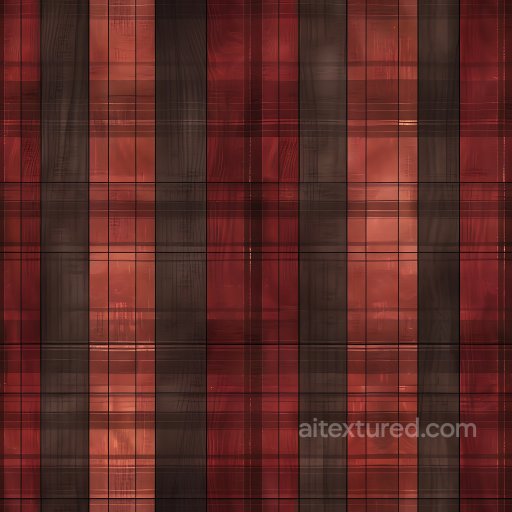 Seamless 3D PBR Texture of Warm Red and Brown Plaid Fabric texture preview