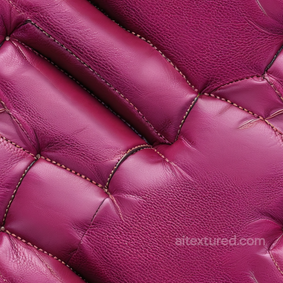 Quilted Purple Leather Upholstery Texture with Fine Grain and Detailed Stitching Leather texture preview
