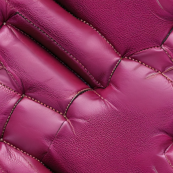 Quilted Purple Leather Upholstery with Fine Grain and Detailed Stitching seamless PBR texture preview