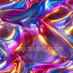 seamless Seamless 3D PBR Texture of Glossy Iridescent Rippled Fabric with Vibrant Colors texture 8k free download PBR