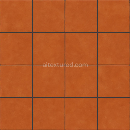 Polished Terracotta Tile Texture Seamless