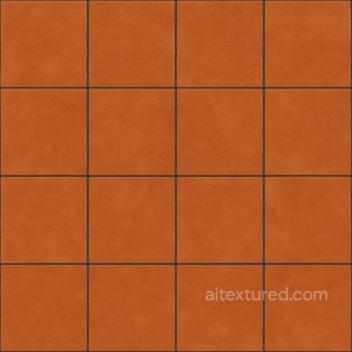 Polished Terracotta Tile Seamless Texture seamless Ceramic-tile PBR texture