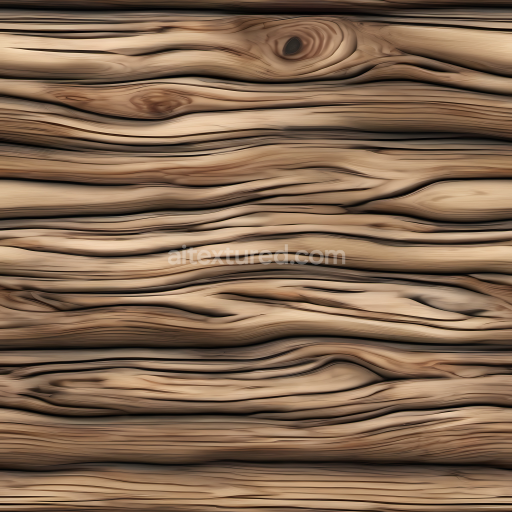 Seamless 3D Knotted Pine Wood Planks PBR Texture with Rich Grain