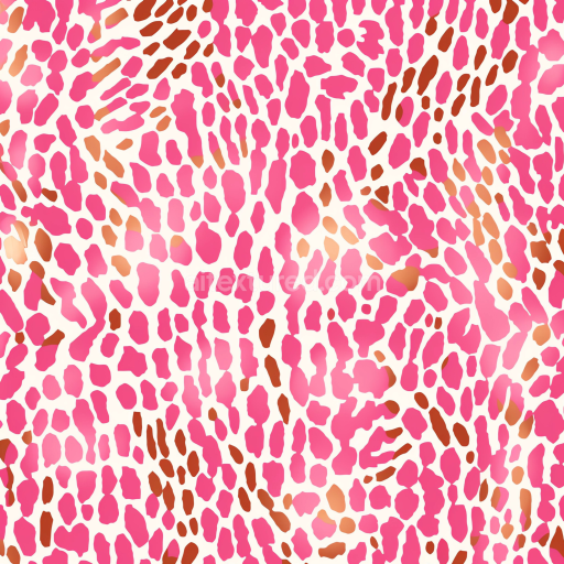 Seamless 3D PBR Texture of Pink and Brown Leopard Print Fabric Pattern