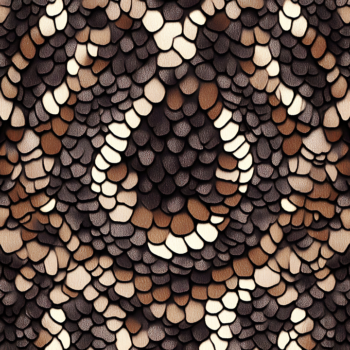Skin Featuring Stylized Layered Scale Pattern with Detailed Micro Surfa… seamless PBR texture preview